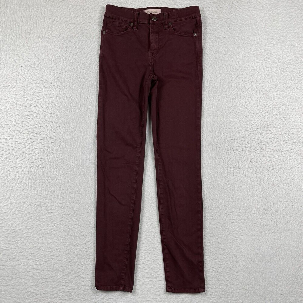 Madewell Jeans Womens 24 Red 9 Inch High Riser Skinny Skinny Casual Ladies Pants